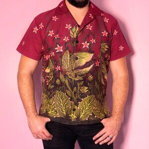 Maneating Monster Print from Vixen by Micheline Pitt Men's Button Up